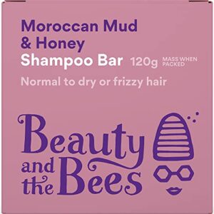 Beauty and the Bees Moroccan Mudd Shampoo Bar 100% Natural From Tasmania Australia with Leatherwood Honey and Bees Wax 125 grams