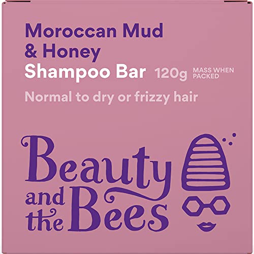 Beauty and the Bees Moroccan Mudd Shampoo Bar 100% Natural From Tasmania Australia with Leatherwood Honey and Bees Wax 125 grams