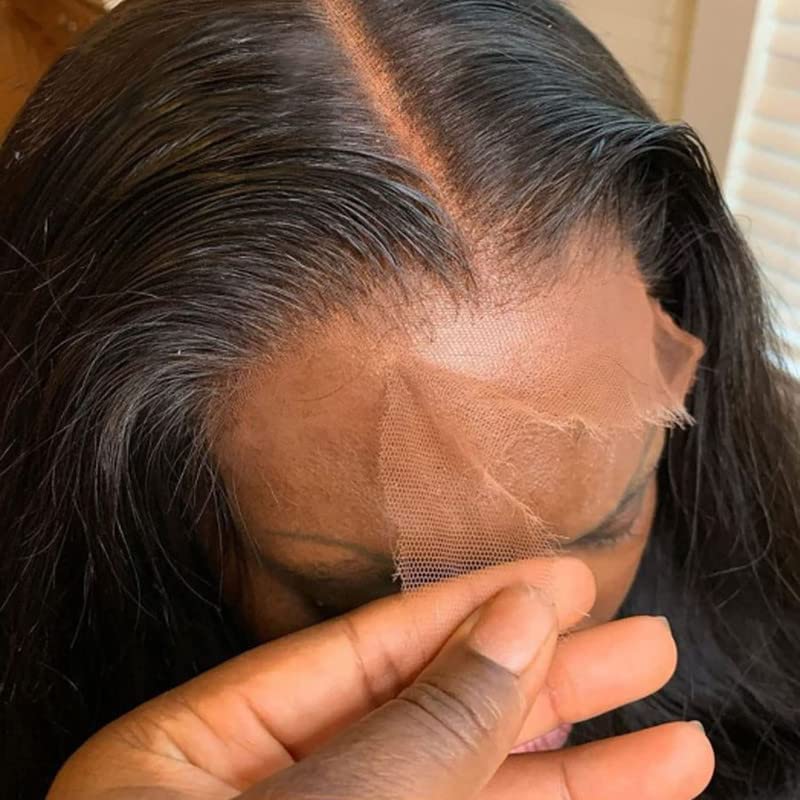 BEEOS Wear and Go Glueless Wigs Elastic Band 5x5 SKINLIKE Real HD Lace Closure Wig, 180% Density Pre Plucked Bleached Knots Straight Virgin Human Hair Ready to Wear Wigs No Glue 22 Inch - Image 2