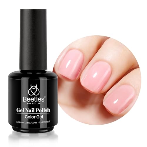 Beetles 15ml Soft Natural Nude Pink Jelly Gel Nail Polish for Skin Tones