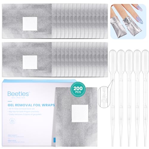 200 Pcs Gel Nail Polish Remover Foil Wraps for Easy Removal