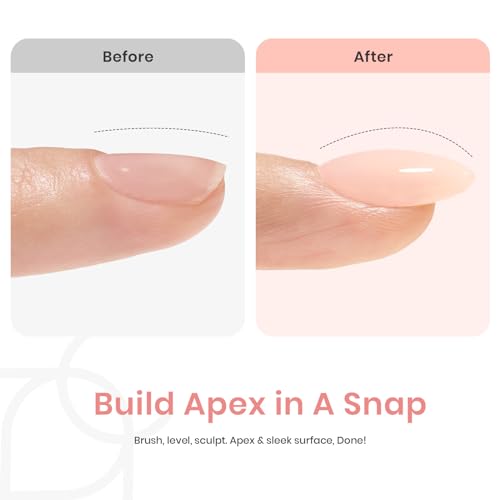 Beetles Builder Gel for Nails, 5 in 1 Builder Strengthener Gel Nude Color Hard Gel Jelly Gel Beige Gel Building Extension Nail Gel Cover Gel Nail Salon DIY Manicure Nail Art Design - Image 5