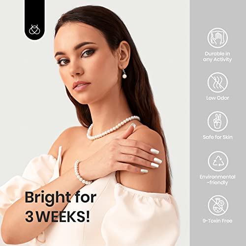 Beetles Gel Nail Polish, 1 Pcs 15ml Pearl White Shell Pearlescent Gel Polish Pearl Shimmer Gel Soak Off Nail Art Manicure Salon Nail Design Nail U V LED Lamp Needed Home DIY Manicure - Image 6