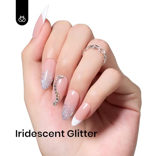 Beetles Gel Nail Polish Glitter Diamond Shine Nail Polish, 15ml Silver Chrome Gel Polish, Soak Off U V LED Nail Lamp Gel Polish Nail Long Lasting Highly Shine Art Manicure Salon DIY Home for Women - Image 3