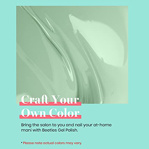 Beetles Gel Nail Polish Paulina Lapis Blue Color Translucent Soak Off Eucalyptus Green/Sage Green Color Gel Nail Polish 15ml - Image 7