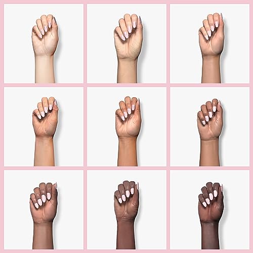 beetles Gel Polish 15ml Barely Pink Nails Gel Soak Off LED Nail UV LED Lamp with Easy Nail Extension Set 5 In 1 Nail Glue Gel Base Coat with Pre shaped Medium Almond Soft Gel Nail Tips Nail Art Diy - Image 5