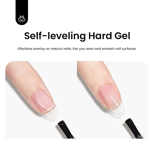 Beetles Gel Polish 5 In 1 Nail Glue and Builder Nail Gel 7 in 1 Builder Strengthener Gel Clear Building Gel Hard Gel for Nails Builder Extension, Nail Gel for Nail Tips Nail Art Design - Image 4