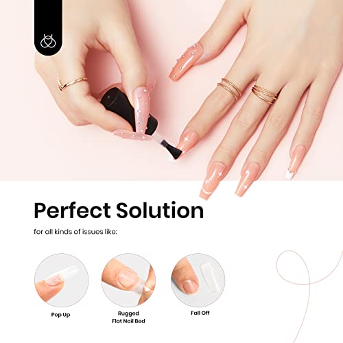 Beetles Gel Polish 5 In 1 Nail Glue and Builder Nail Gel 7 in 1 Builder Strengthener Gel Clear Building Gel Hard Gel for Nails Builder Extension, Nail Gel for Nail Tips Nail Art Design - Image 3
