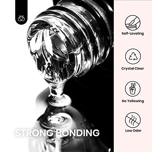 Beetles Gel Polish 5 In 1 Nail Glue and Builder Nail Gel 7 in 1 Builder Strengthener Gel Clear Building Gel Hard Gel for Nails Builder Extension, Nail Gel for Nail Tips Nail Art Design - Image 2