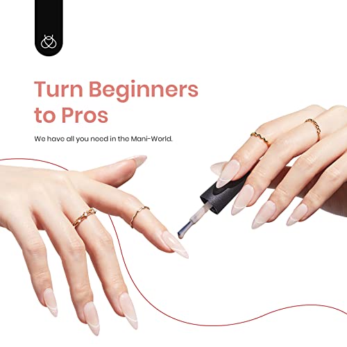 Beetles Gel Polish Nail Extension Kit 240 Pcs Gelly Tips Full Matte Short Coffin Shape 5 in 1 Glue Uv Led Lamp & Jelly Gel Polish Nude Pink Color Neutral Translucent Set Soak Off Nail Lamp Manicure - Image 9