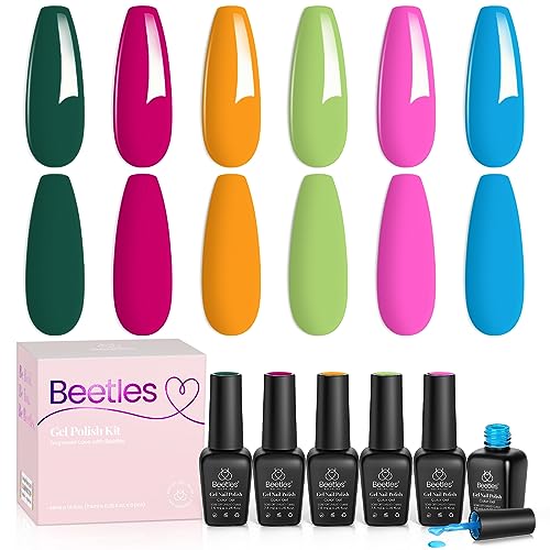 Beetles Boundless Energy 6-Color Gel Nail Polish Set for DIY Home Nail Art