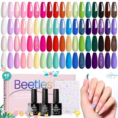 Beetles Nail Blooming Gel 15ml Clear Uv Led Blossom Gel Polish for Spreading Effect with Gel Polish Nail Set 36 Colors Verse of Flower Collection Spring Pink Nail Polish Pastel Gel Polish - Image 2