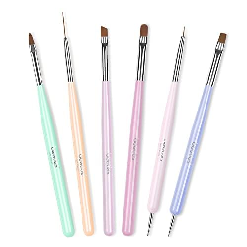 Beetles Pastel Gel Nail Polish Kit with Gel Base Top Coat 20Pcs Easter Macaron Colors Collection Bright Solid Sparkle Colors with Nail Art Brushes Set Gel Polish Nail Art Design Pen Painting Tools