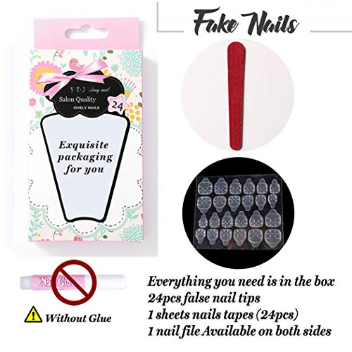 BELICEY Press on Nails Medium Almond Fake Nails Almond Glue on Nails with Design Cute Glossy Acrylic Stiletto Nails Stick on Nails Tips for Women and Girls (Purple) - Image 5
