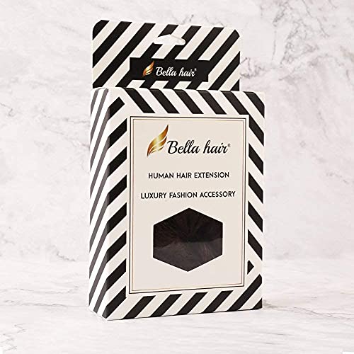 Bella Hair Messy Bun Hair Piece Real Human Hair Scrunchies for Women Instant Curly Up-do Hair Extension (#2 Dark Brown) - Image 3