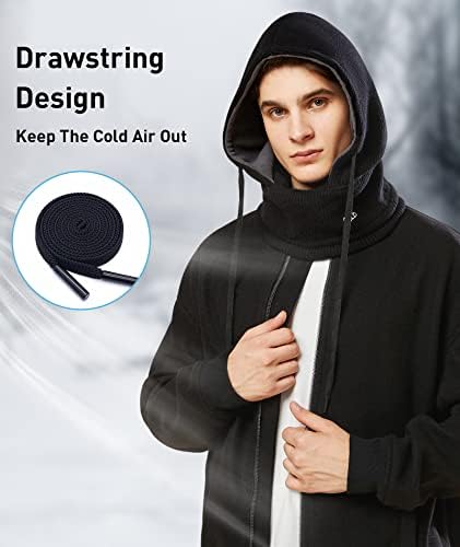 BENEUNDER Winter Hat - Hooded Scarf Ski Balaclava Mask, All Round Cover and Both Sides Fashion Winter Wear for Women and Men - Image 4