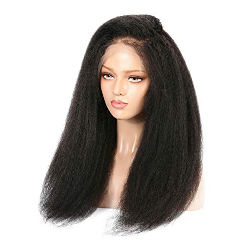 BESFOR Human Hair Lace Front Wigs Yaki Straight 26 Inch Brazilian Unprocessed Virgin Hair Wigs Pre Plucked with Baby Hair for Black Women Natural Hairline - Image 2