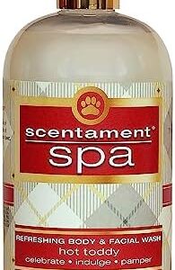 Best Shot Scentament Spa Seasonal Body and Facial Wash, Tearless Shampoo, Hypoallergenic Body Wash, Removes Tear Stains, Hot Toddy, 16 Oz.