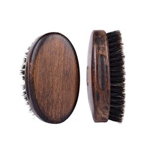 Black Walnut Handle Boar Bristle Beard Brush for Men's Grooming