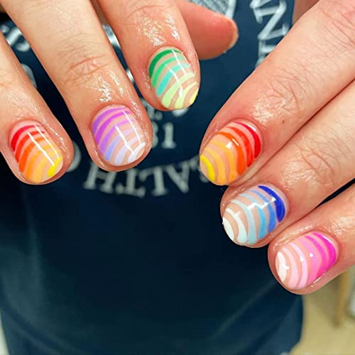 BettyCora Press On Nails, Medium Oval Valentine's Press Nails Stick on Nails Acrylic Fake Nails Set with Nail Glue Kit 12 Sizes