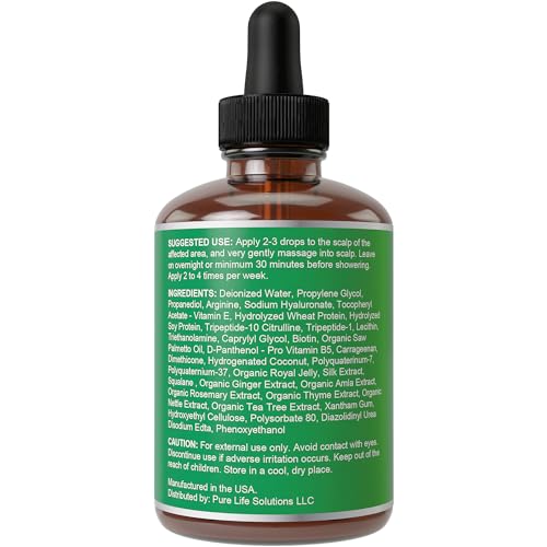 Biotin Saw Palmetto Hair Growth Oil Vegan Serum with Vitamin E Amla 2oz - Image 6