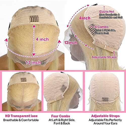B&L Hair 613 Blonde Body Wave Lace Front Wig Human Hair 20inch 10a 13x4 613 Lace Front Wig Body Wave Human Hair with Baby Hair 150 Density lace front wigs human hair (20 Inch, 613 Blonde) - Image 5
