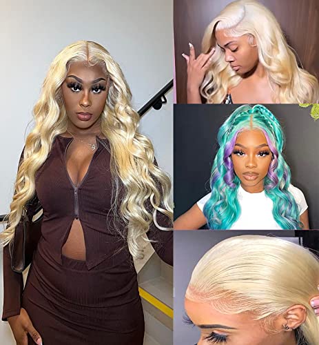 B&L Hair 613 Blonde Body Wave Lace Front Wig Human Hair 20inch 10a 13x4 613 Lace Front Wig Body Wave Human Hair with Baby Hair 150 Density lace front wigs human hair (20 Inch, 613 Blonde) - Image 2