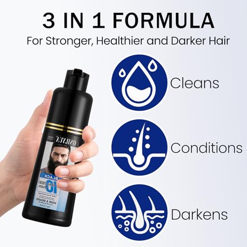 Black Beard Dye 200ml for Fast 10-Minute Coverage with 3-in-1 Formula - Image 6