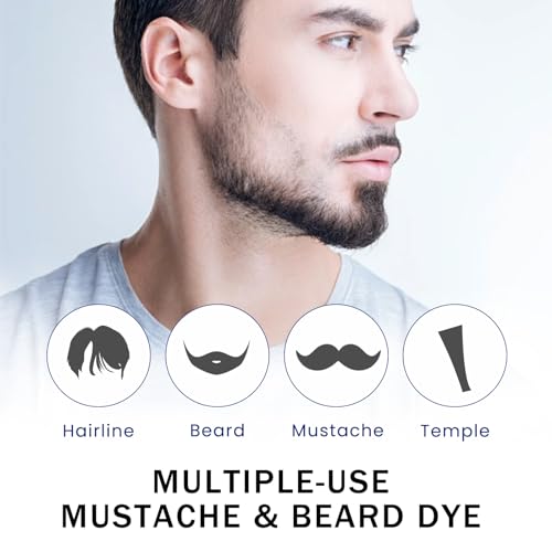 Black Beard Dye 200ml for Fast 10-Minute Coverage with 3-in-1 Formula - Image 3