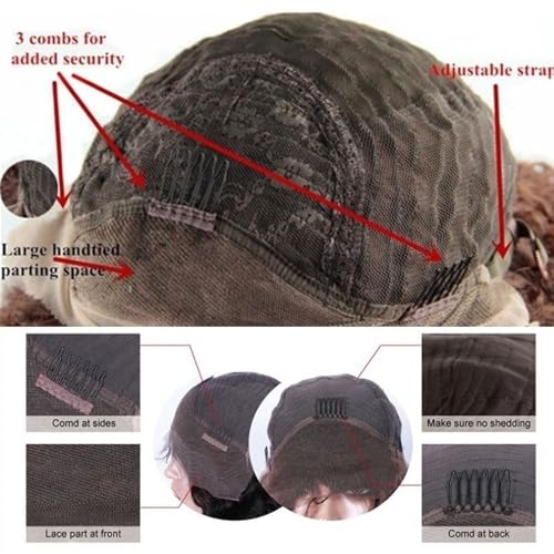 Black Medium Length Curly Wig for Women Fluffy Lace Front Wig Natural Synthetic Heat Resistant Hair High Temperature Wire Straight Glue Head Daily Party Use(Size:10 inch) - Image 6