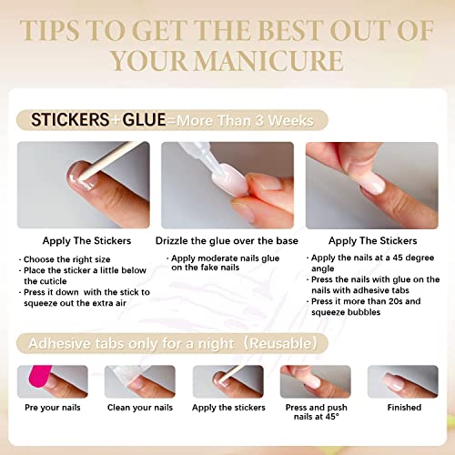 Black Press on Nails Almond Shape,KXAMELIE Glue on Nails Medium Acrylic Nails Press on with Solid Glossy Nude Color Design Fake Nails Set for Women Girls Daily Wear in 24PCS - Image 7