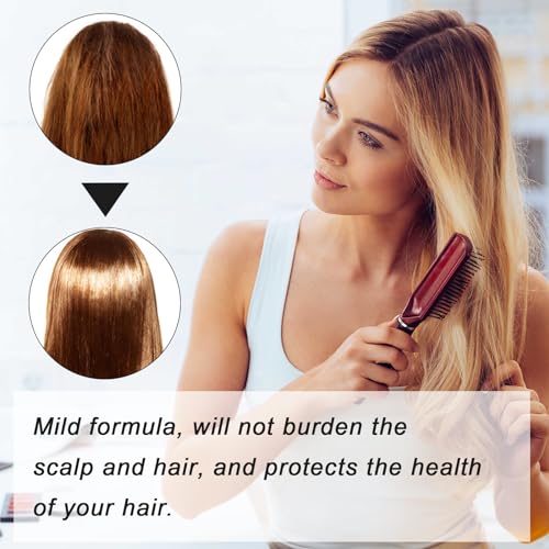 Black Silk Mild Hair Relaxer,Natural Hair Straightening Protector,2024 New Black Silk Hair Relaxer for Curly Hair,Natural Black Silk Mild Hair Relaxer Hair (5pcs,Black) - Image 4