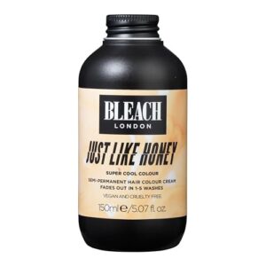 Bleach London Just LIke Honey Semi-Permanent Hair Colour Cream - Golden Blonde, Vegan, Cruelty Free, Vibrant Temporary Dye 150 ml