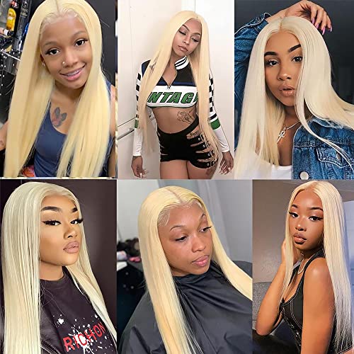 Blonde Straight Bundles Color 613 Human Hair Bundles Honey Blonde Straight Bundles Double Weft Brazilian Human Hair Extersions Bundles for Black Women (22 24 26 Inch 3 Bundles) - Image 4