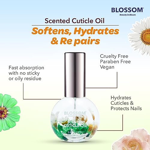 Blossom Hydrating, Moisturizing, Strengthening, Scented Cuticle Oil, Infused with Real Flowers, Made in USA, 0.5 fl. oz, Amazon Exclusive, Lemongrass Ginger - Image 6