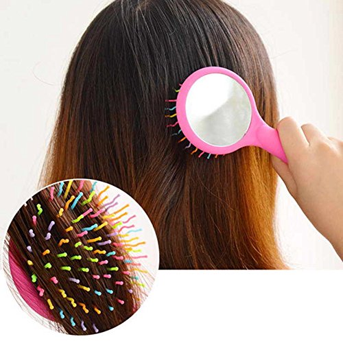 Bluelans® Detangling Brush with Mirror - Detangler Hair Comb or Brush - Wet & Dry Detangle Comb - Adults & Kids (Black) - Image 4