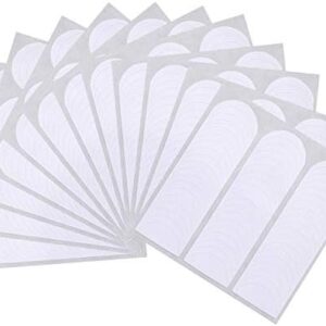 Blulu 576 Pieces French Manicure Nail Stickers Strips, Self Adhesive Nail Sticker Tips for Manicure Decoration DIY Tools (Moon Shape Design, 576 Pieces)