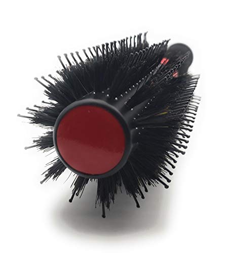 Professional Boar and Nylon Bristle Round Hair Brush 2 1/4 Inch Lightweight Aluminum Barrel for Blow Drying - Image 2