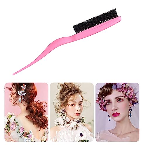 Boar Bristle Brush Comb Hair Teasing Brush For Women Men Salon Boar Bristle Beauty Styling Backcombing Brush For Women Hair Styling Accessory Hair Detangling Brush Hair Volumizing Comb Hair Smoothing - Image 3