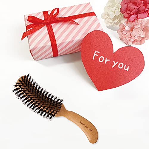 Curved Handle Boar Bristle Hair Styling Brush for All Hair Types - Image 4