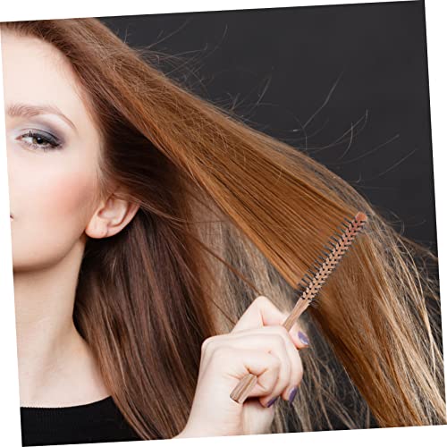 Boar Bristle Round Brush for Short Hair and Beards Ergonomic Handle 4 Inch - Image 3