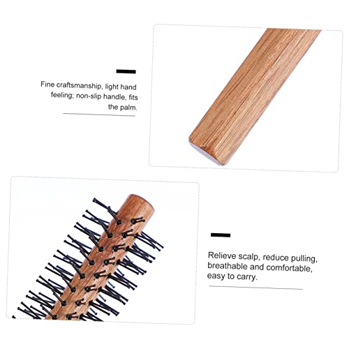 Boar Bristle Round Brush for Short Hair and Beards Ergonomic Handle 4 Inch - Image 8