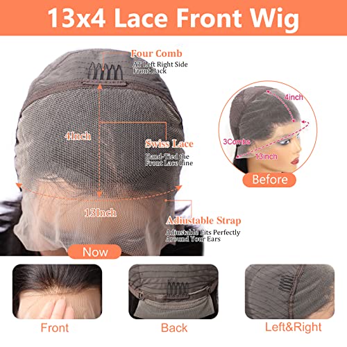 Bob Wig Human Hair 13x4 HD Lace Front Wigs for Black Women Frontal Bob Wigs Brazilian Virgin human Hair 180% Density Pre Plucked Straight Short Bob Human Hair (10 Inch, Natural) - Image 5