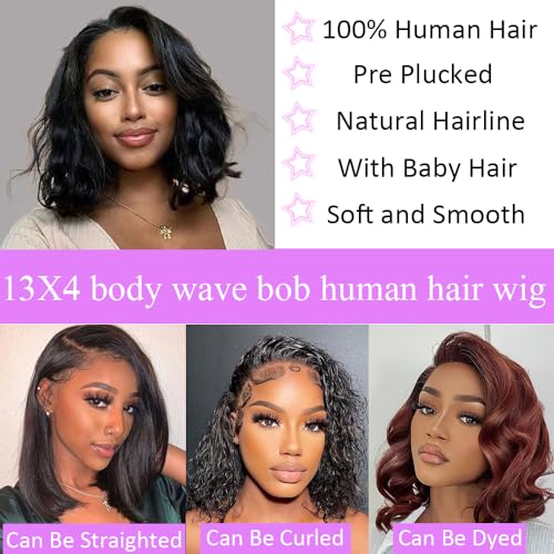 Bob Wig Human Hair 4/27 Highlight Ombre Honey Blonde HD Lace Front Wig Human Hair Body Wave Lace Front Wigs Human Hair Pre Plucked Frontal Wigs Human Hair 13X4 10 Inch - Image 3