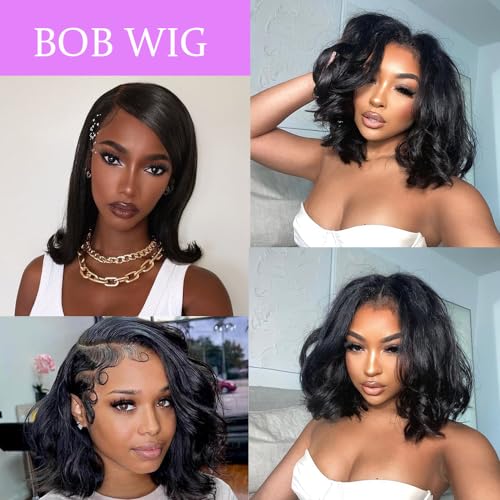 Bob Wig Human Hair 4/27 Highlight Ombre Honey Blonde HD Lace Front Wig Human Hair Body Wave Lace Front Wigs Human Hair Pre Plucked Frontal Wigs Human Hair 13X4 10 Inch - Image 5