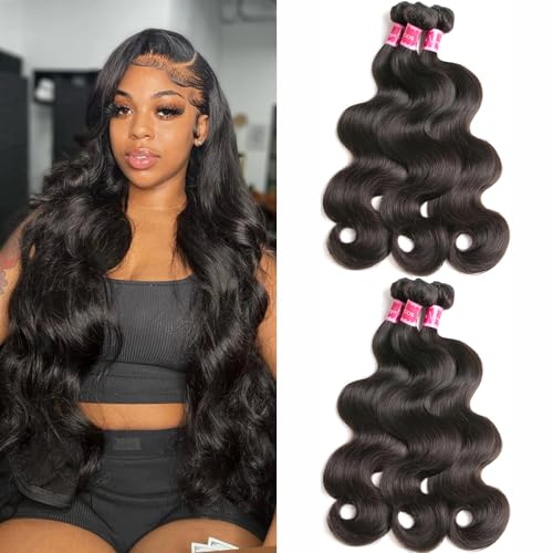 16/18/20 Inch 3 Bundle Natural Black Body Wave Human Hair Extensions