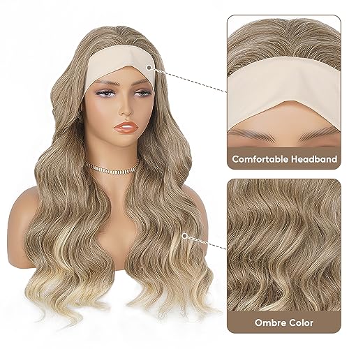 Soft Synthetic Body Wave Headband Wig for Black Women Natural Wavy Half Wig - Image 2