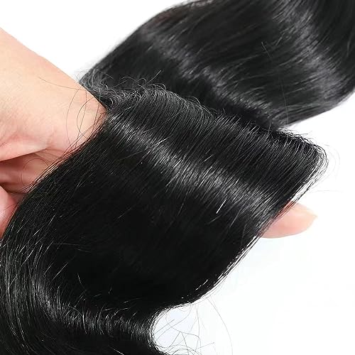 Body Wave Human Hair 4 Bundles(16 18 20 22 Inch)10A Grade 100% Unprocessed Human Hair Bundles Body Wave Human Hair Weave Bundles Hair Extensions for Black Women Natural Color - Image 5