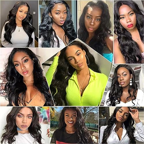 Body Wave Human Hair 4 Bundles(16 18 20 22 Inch)10A Grade 100% Unprocessed Human Hair Bundles Body Wave Human Hair Weave Bundles Hair Extensions for Black Women Natural Color - Image 6