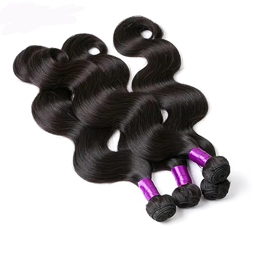 Body Wave Human Hair 4 Bundles(16 18 20 22 Inch)10A Grade 100% Unprocessed Human Hair Bundles Body Wave Human Hair Weave Bundles Hair Extensions for Black Women Natural Color - Image 3